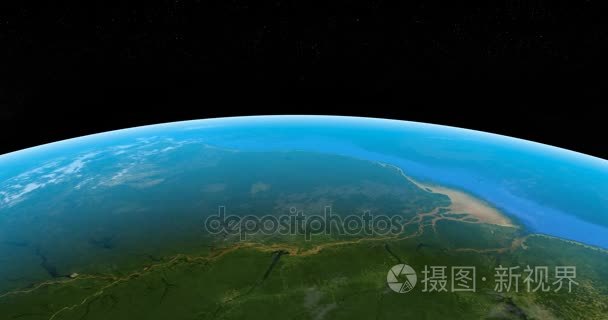 亚马逊河在地球行星来自外太空视频