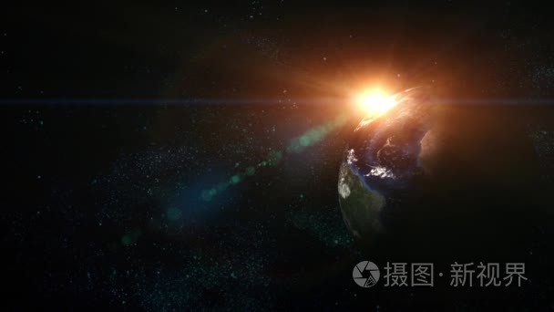 行星地球在宇宙中视频