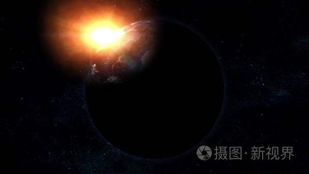 行星地球在宇宙中视频