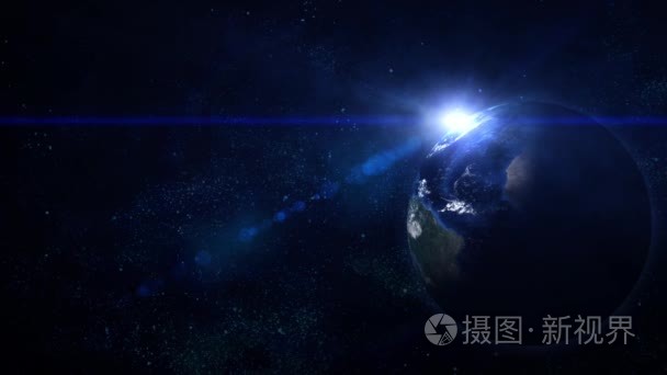 行星地球在宇宙中视频