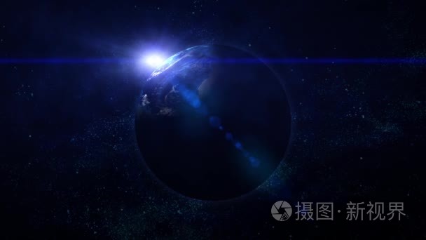 行星地球在宇宙中视频