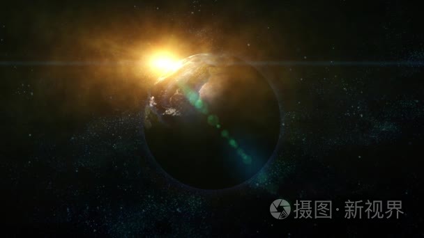 行星地球在宇宙中视频