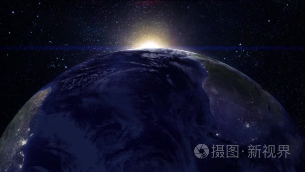 行星地球在宇宙中视频