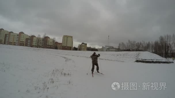 运动员男子滑雪雪的冬季娱乐活动