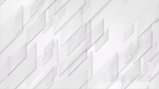 浅灰色科技几何视频动画