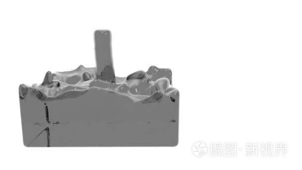 灰色液体填满了屏幕