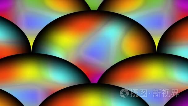 七彩的虹领域改变的颜色在变焦移动，幻想抽象剪辑