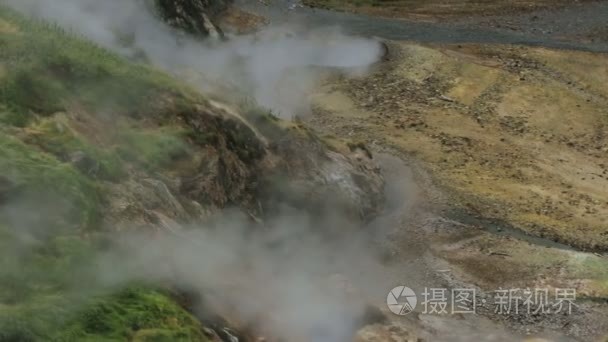 堪察加半岛的间歇泉山谷视频