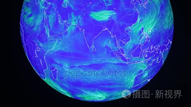 在来自外太空的地球缩放视频