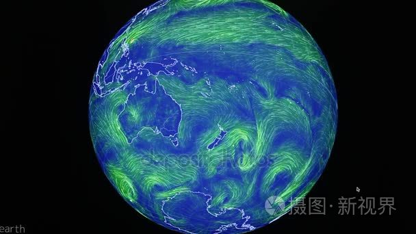 在来自外太空的地球缩放视频