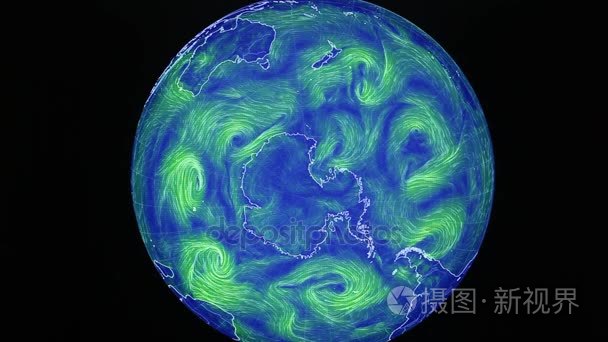 在来自外太空的地球缩放视频