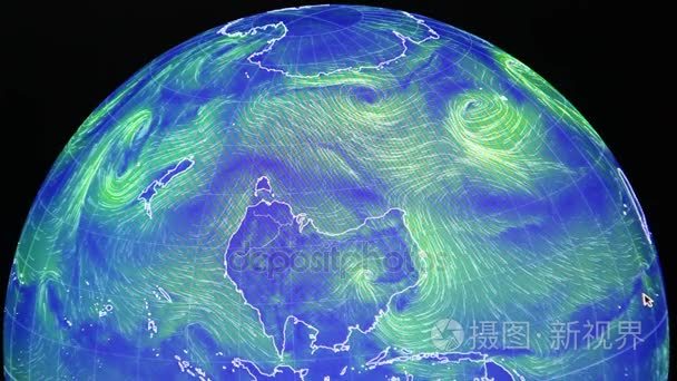 在来自外太空的地球缩放视频