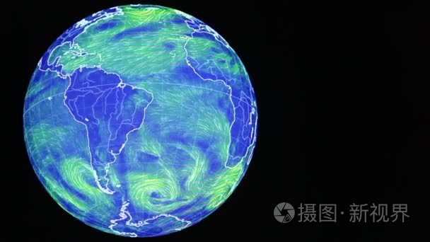 在来自外太空的地球缩放