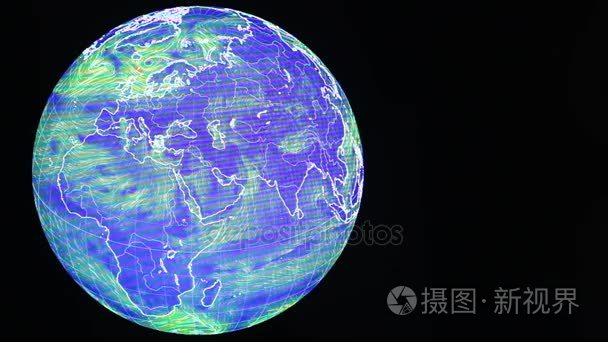 在来自外太空的地球缩放