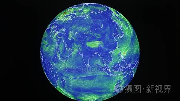 在来自外太空的地球缩放视频