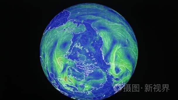 在来自外太空的地球缩放视频