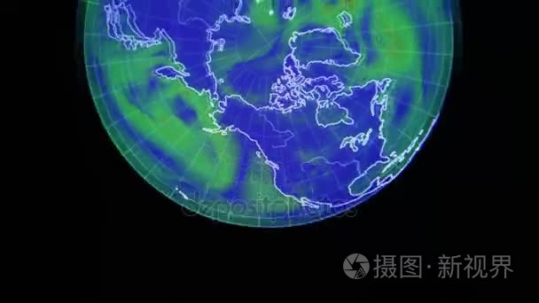 在来自外太空的地球缩放视频