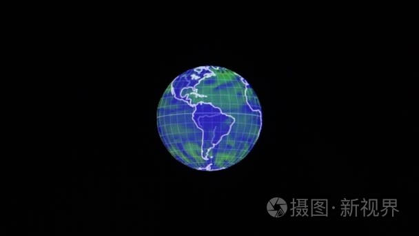 在来自外太空的地球缩放视频