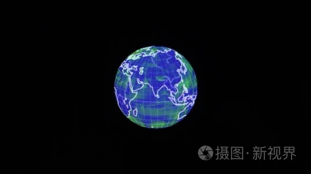在来自外太空的地球缩放视频