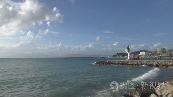 库萨达斯旅游小镇的海景视频