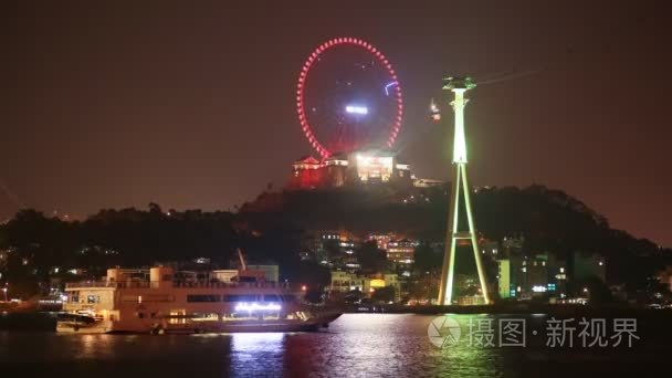 夜景的城市的医管局长视频