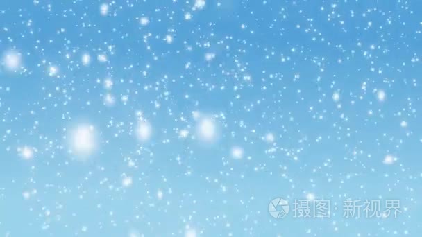 雪在蓝蓝的天空视频