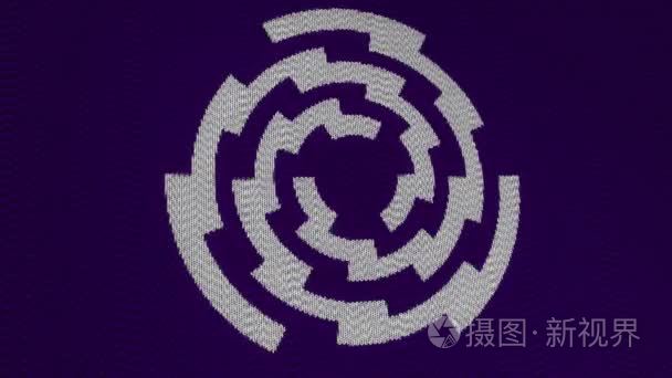 视频动画紫针织纺织品视频