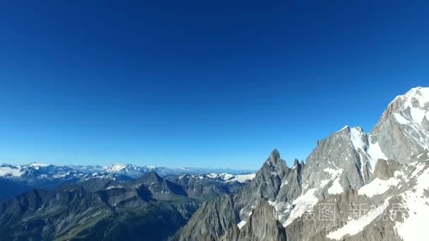 意大利球队勃朗峰夏日风景。勃朗峰是欧洲最高山顶西部阿尔卑斯山