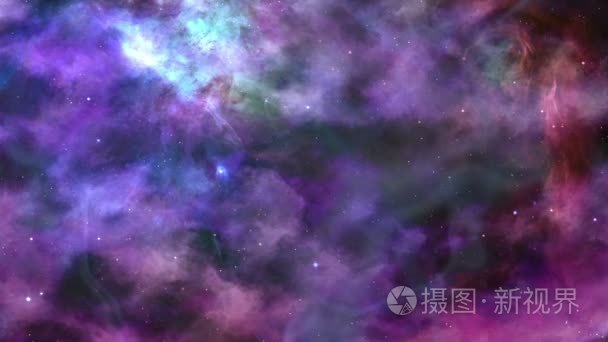 梦幻般的蓝色紫罗兰色空间星云背景