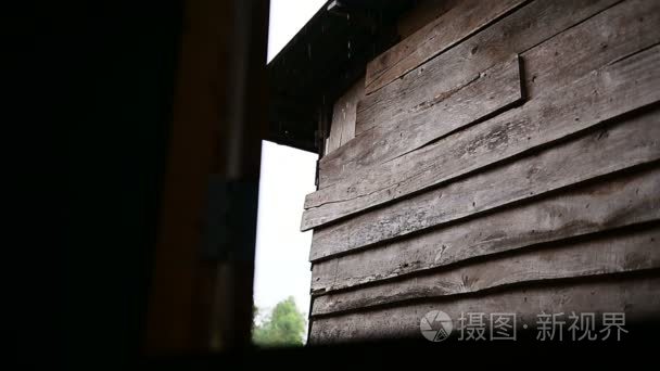 窗口和多雨的季节视频