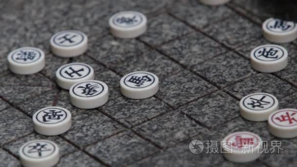 手上挪动中国跳棋棋子