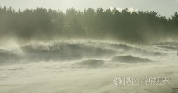 慢动作暴雪在沙丘视频