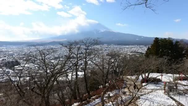 时间流逝的富士山与移动云视频