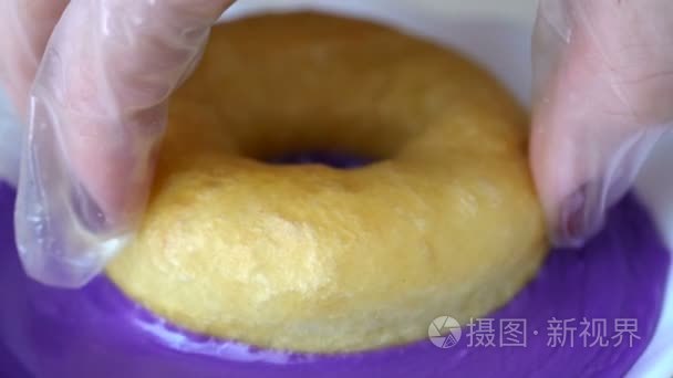 烹饪和甜甜圈装饰技术视频