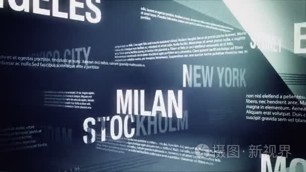 世界城市背景循环视频