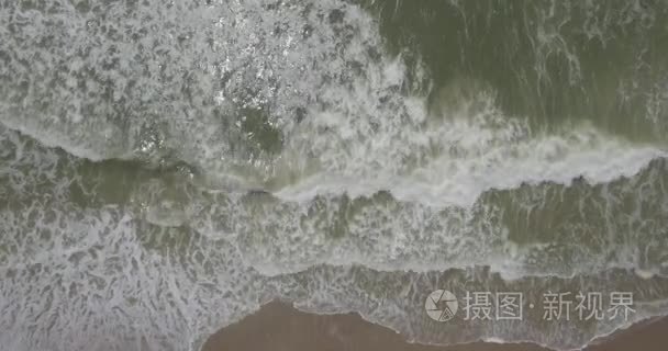 海浪从天空空中素材视频