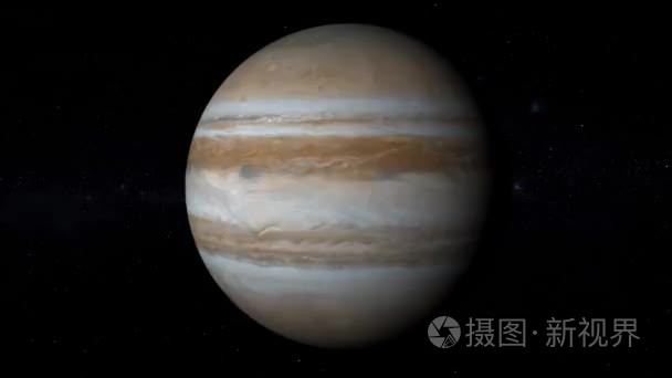 行星木星旋转视频
