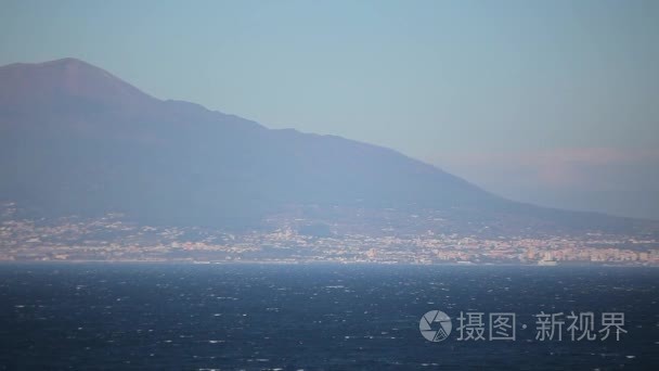 在海边的城市风景视频