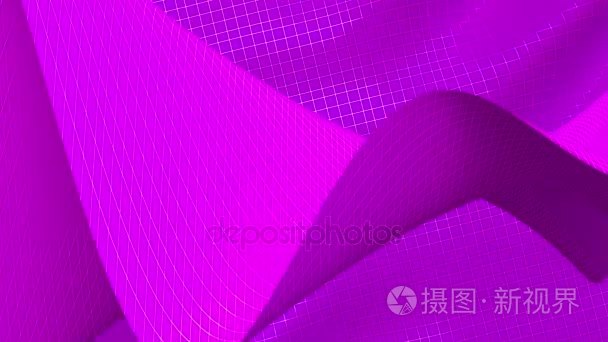 网格波紫色背景