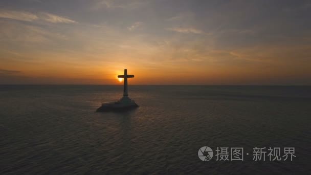 天主教在海上日落视频