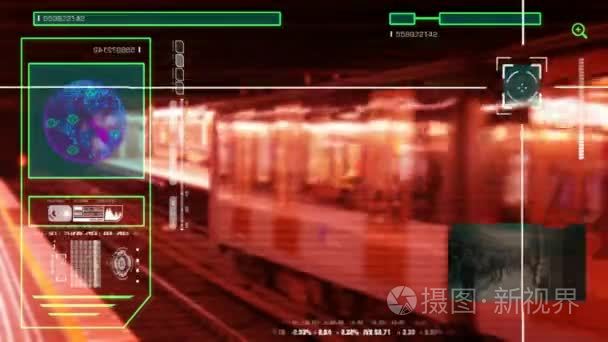 地铁站安全扫描高科技人行走购物中心红高清