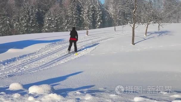 滑雪越野滑雪在奥地利的滑雪胜地