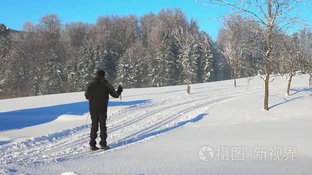 滑雪越野滑雪在奥地利的滑雪胜地