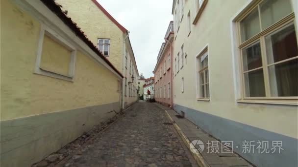 旧的塔林。建筑 老房子 街道和社区。爱沙尼亚