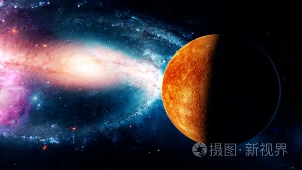 来自深太空的现实美丽行星水星视频