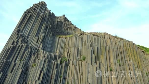 高柱状玄武岩岩石视频