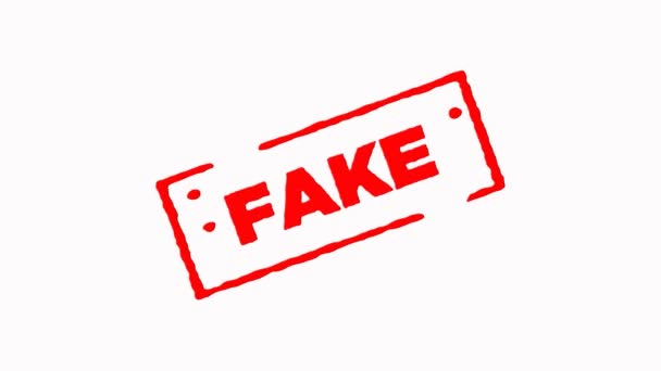 fake signed with red ink stamp zoom in and zoom out on white bac