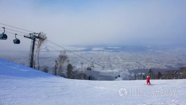 缆车的山坡上视频