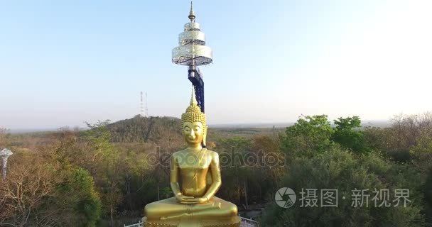 大佛的空中场景视频