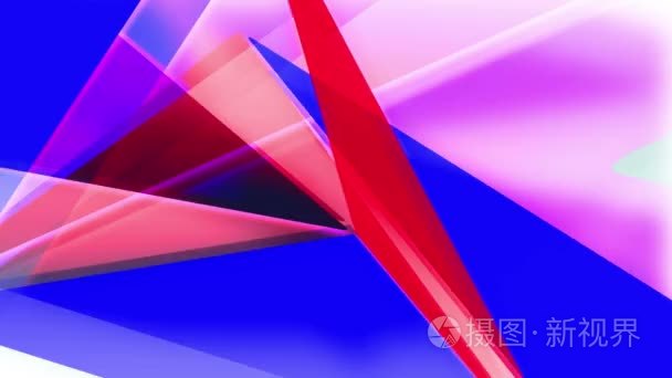 抽象的彩色三角形背景循环视频